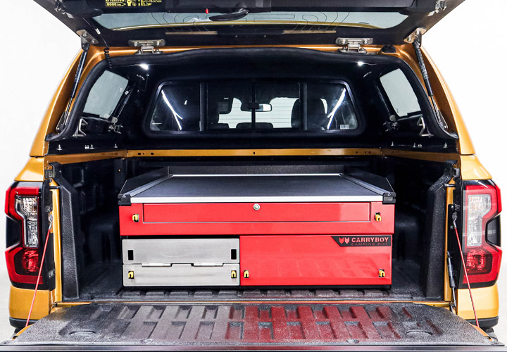 Camping Drawers with A Sliding Top for Pickup Truck Bed