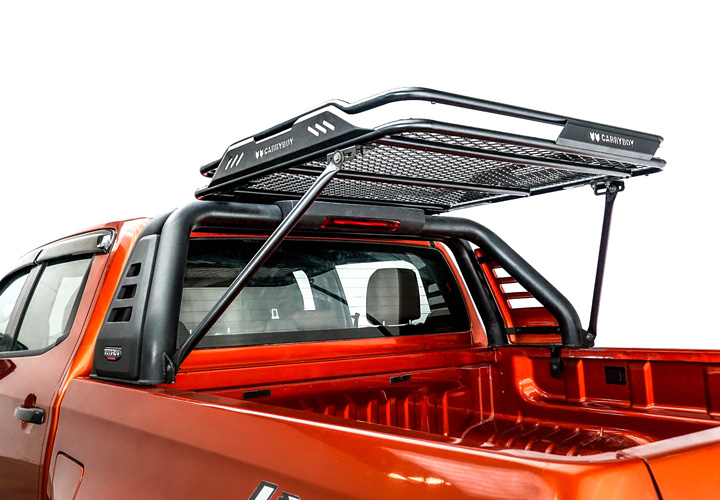 Black Roof Rack and Roll Bar