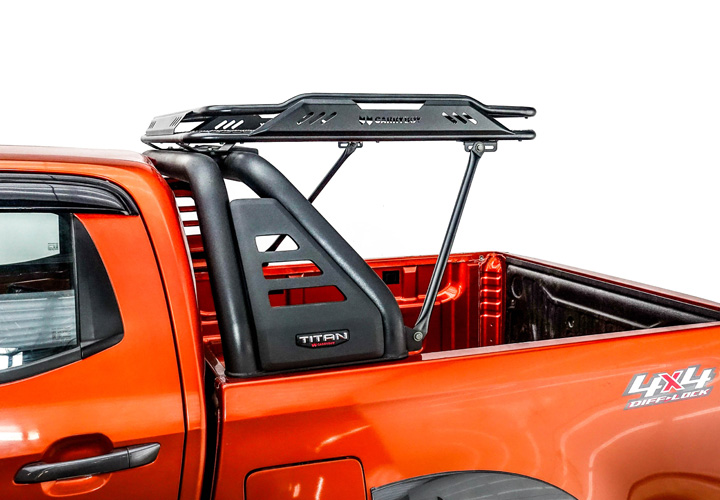 Black Roof Rack and Roll Bar